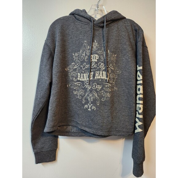 Yellowstone by Wrangler Ladies Dutton Ranch Cropped Sweatshirt Size Small - Picture 2 of 9